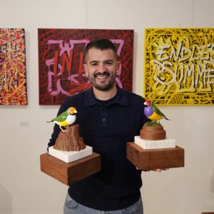 Gouldian Finch Figurine