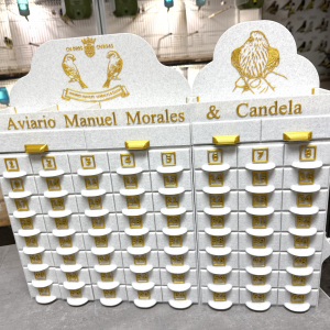 portahuevos white gold 64