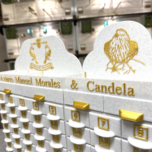 portahuevos white gold 64