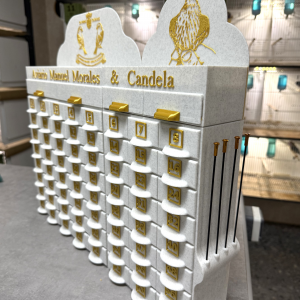 portahuevos white gold 64